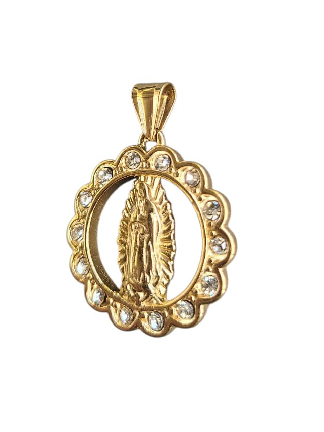 Dije Virgen Piedras Brillantes