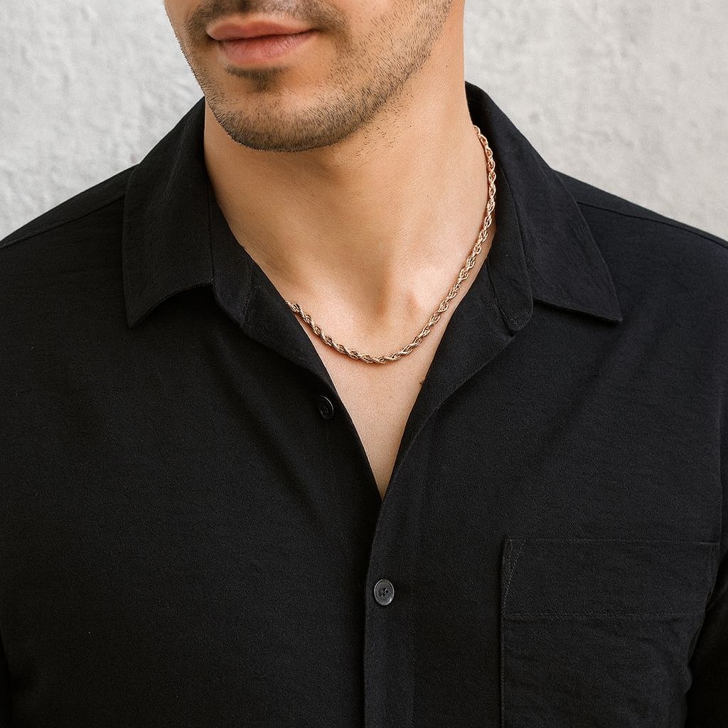 Cadena Lazo Rosa Hombre